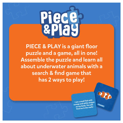 Floor puzzle and game for learning about Underwater Animals for ages 3 to 7