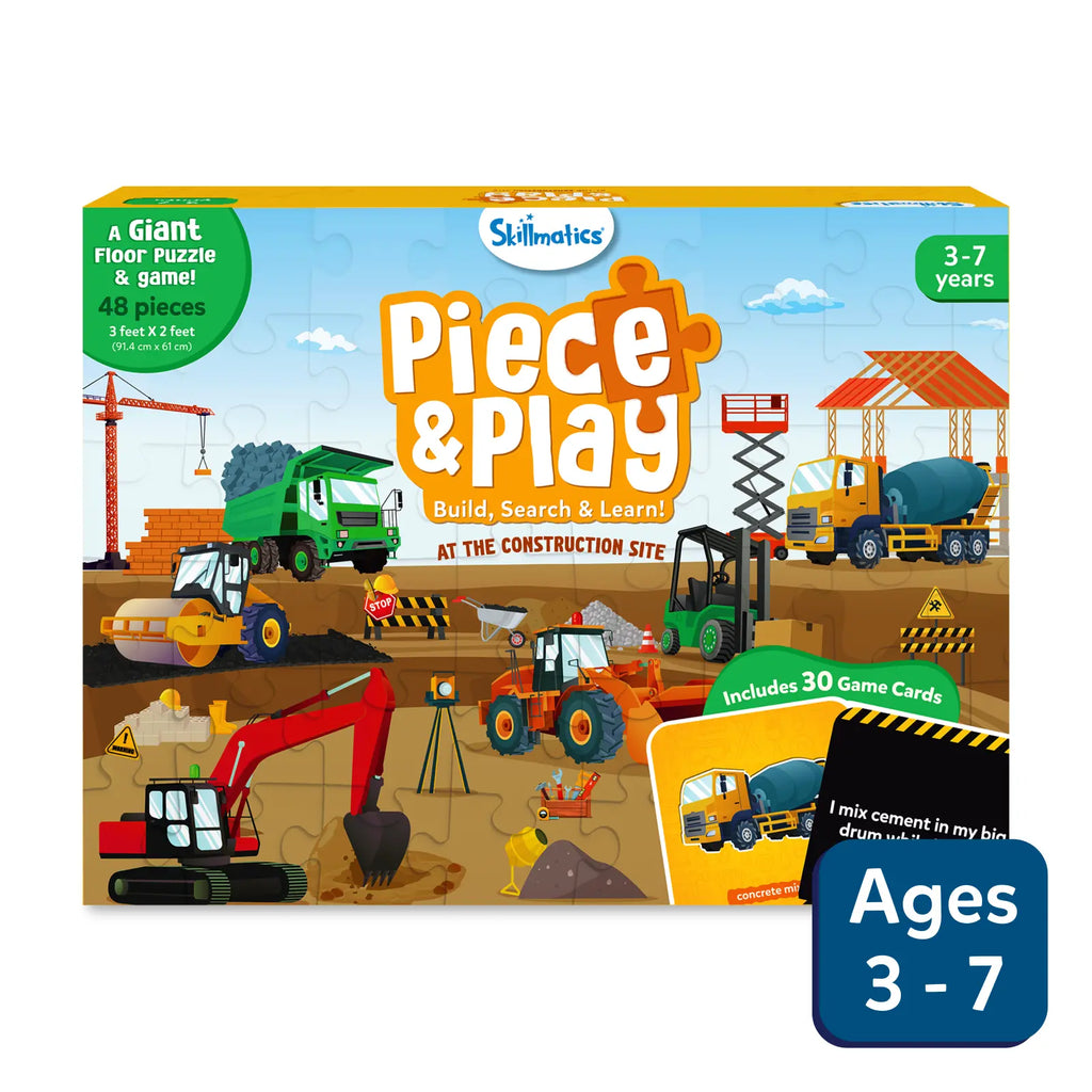 Piece & Play: Construction Site | Floor Puzzle & Game (ages 3-7)