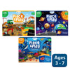 Three Piece & Play themed puzzles and games for children ages 3 to 7 in Piece & Play Mega Combo