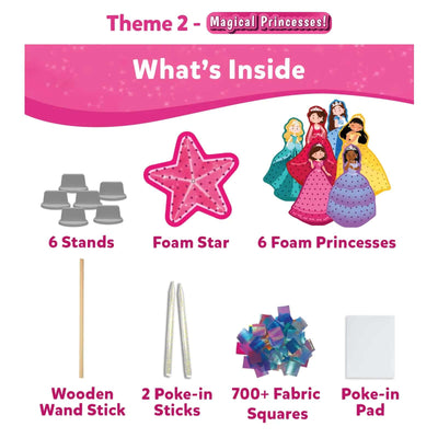 Crafting kit for children with princess and star-themed components from DIY Delights Poke-in-Art Combo