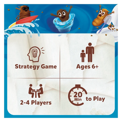 Poop Wars Card Game featuring cartoon characters and engaging gameplay details