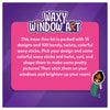 Waxy Window Art kit with 15 designs and 100 colorful bendy wax sticks for kids