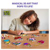 Child decorating charm shapes with Aqua Puffs Princesses & Unicorns 3D Art Kit