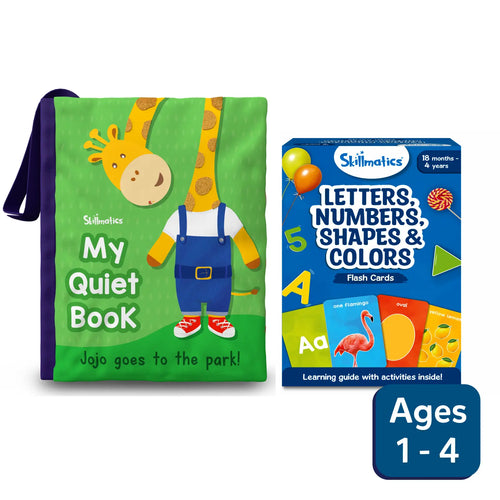 Quiet book and flashcard set for children from Infant Essentials Combo ages 1-4