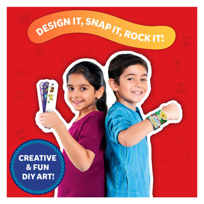 Creative DIY art kit for kids to design and wear Snap Bandz Sibling Love craft activity