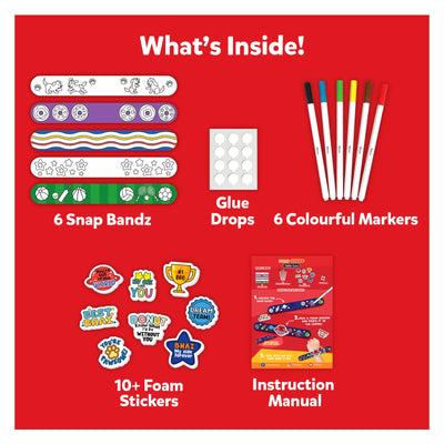 Craft kit for creating custom Snap Bandz snap bracelets for kids ages 4-10