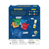 Blue-themed Rapid Rumble board game box with cards, timer, and wooden die for ages 6+