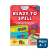 Skillmatics Ready to Spell learning kit with color-coded boards and wooden letters for ages 4-7