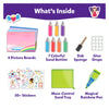 Children’s sand art kit with colorful supplies for creating Unicorns and Princesses
