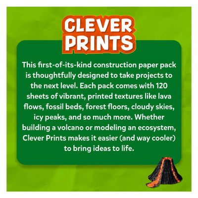 Construction paper pack with printed textures from Clever Prints All Things Science