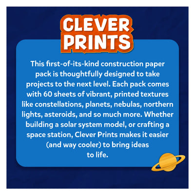 Clever Prints: Outer Space | Construction Paper (60 Sheets)