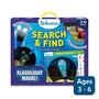 Skillmatics Search & Find Flashlight Magic activity kit with paper flashlights and reusable mats for ages 3-6