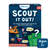 Scout It Out world map board game box with country clues for ages 7 and up