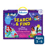 Disney Princess-themed Search and Find activity mat set with Write and Wipe for ages 3-6