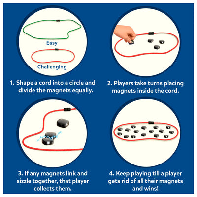 Instructions for a magnet game.