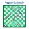 Magnetic Snakes and Ladders game board with movable pieces for ages 4+
