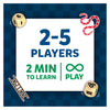 Game information card for Snakes and Ladders style magnetic and customizable board game