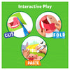 Children’s craft kit demonstrating cutting, folding, and pasting for creating animals