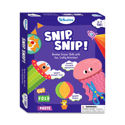 Purple Skillmatics Snip Snip kids activity box for developing scissor skills ages 3-7