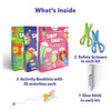 Child’s art and craft kit with activity booklets safety scissors and glue stick