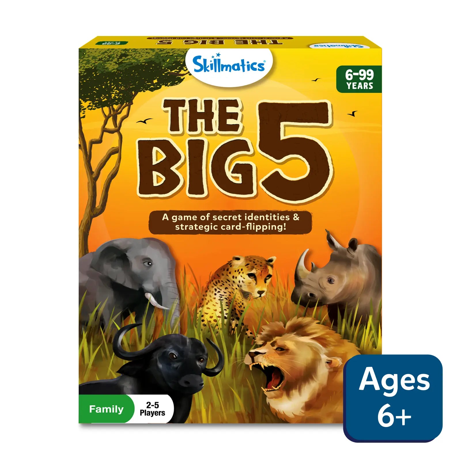 The Big 5 | Animal Themed Game of Secret Identities & Strategic Card-Flipping (ages 6+)