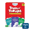 Red Train of Thought game box with game cards and age ratings for ages 6 and up