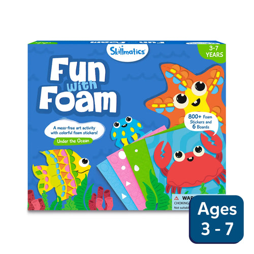 Skillmatics Fun with Foam Under the Ocean craft kit with foam stickers and boards for kids