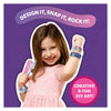 Young girl holding colorful DIY Snap Bandz Unicorns and Princesses slap bracelets