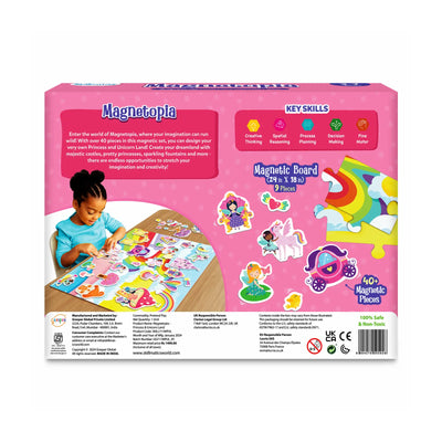 Children’s magnetic puzzle board with Princess and Unicorn themes from Magnetopia set