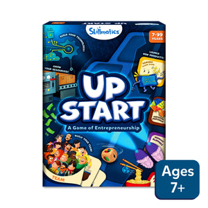 Board game Up Start A Game of Entrepreneurship for ages 7 and up displayed in product image