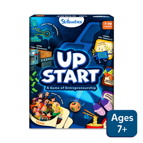 Board game Up Start A Game of Entrepreneurship for ages 7 and up displayed in product image