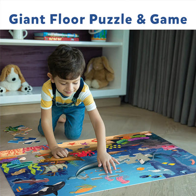 Magical Underwater Animal Adventure giant floor puzzle with colorful underwater scene