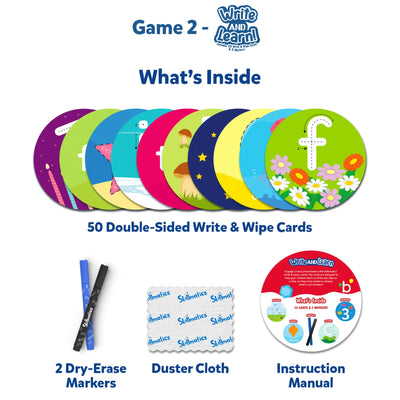 Educational underwater animal adventure kit for kids with wipe cards markers and manual