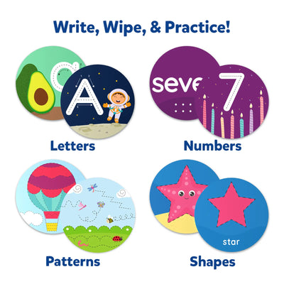 Educational circular writing and practice boards for young children in Magical Underwater Animal Adventure