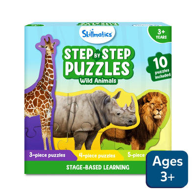 Step By Step Puzzle: Wild Animals (ages 3+)