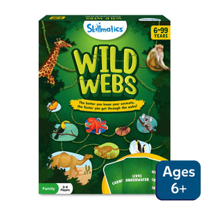 Skillmatics Wild Webs animal learning board game for 2-4 players ages 6 to 99