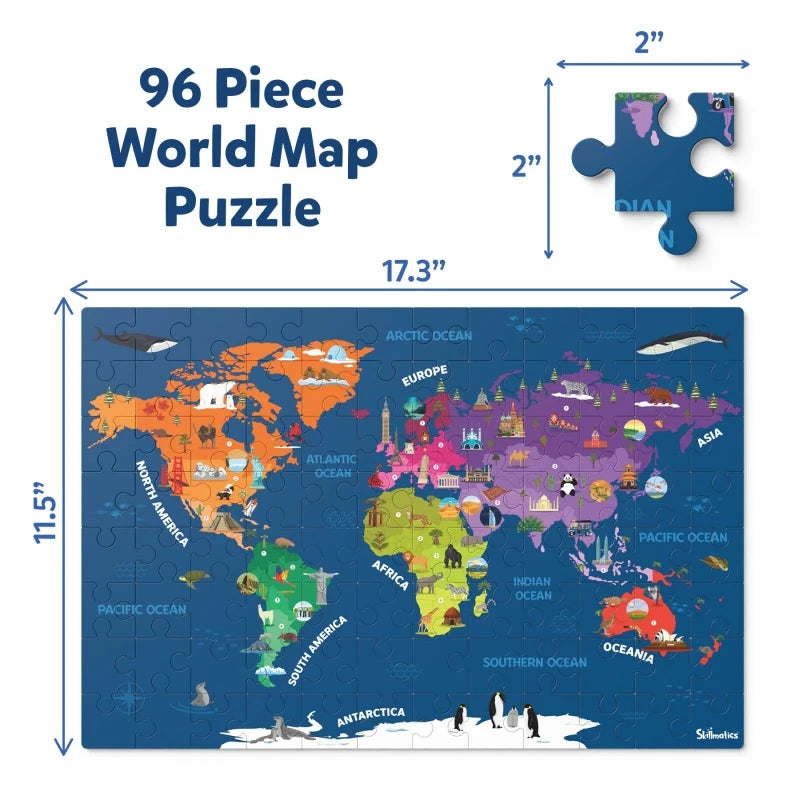 World Map Puzzle | Floor Puzzle & Game (ages 6-12)