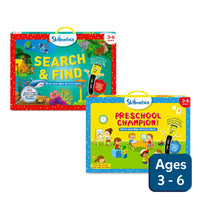 Two Skillmatics Write and Wipe Activity Mats for ages 3-6, Search & Find and Preschool Champion