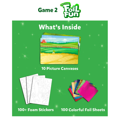 Children’s art kit with canvases foam stickers and colorful foil sheets for Fantasy Art Adventure Bundle
