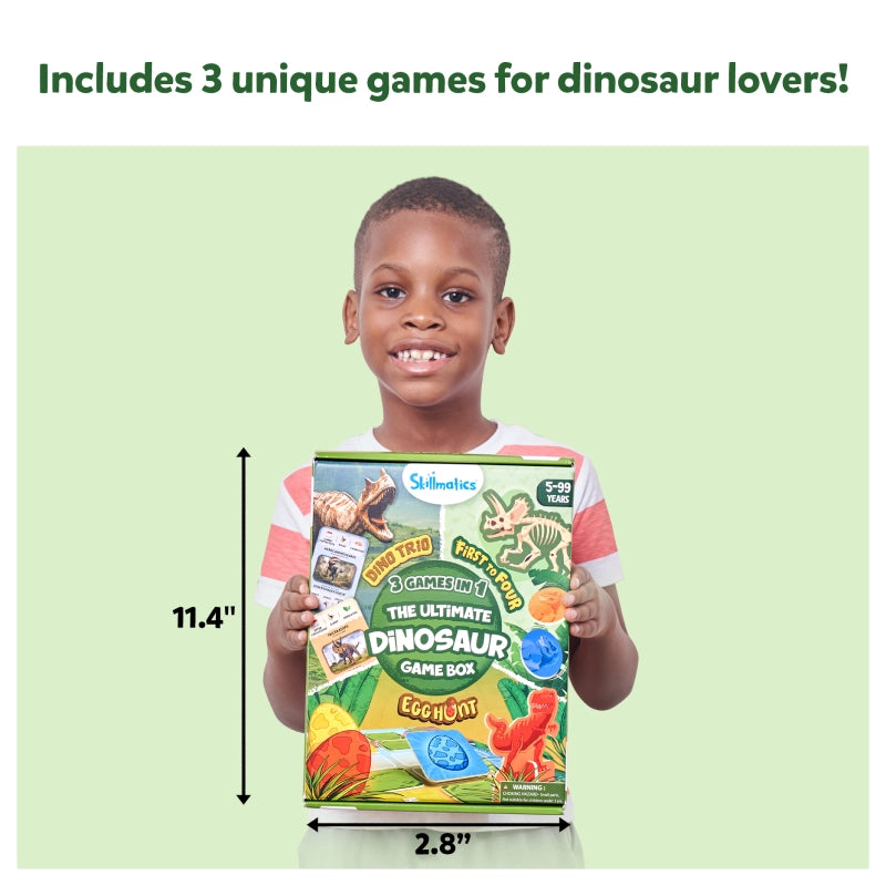 Ultimate Dinosaur Game Box | 3 Family Friendly Games in 1 (ages 5+)