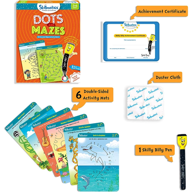 Dots and Mazes | Reusable Activity Mats (ages 3-6)