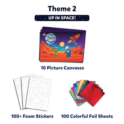 Children’s space-themed art kit from Foil Fun Mega Bundle for creative kids
