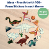 Dinosaur-themed foam stickers and outlines for mess-free art in Foil Fun Mega Bundle