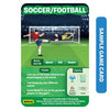 Soccer trivia game card with clues and facts for Guess in 10 World Of Sports game