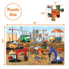 Children’s construction site jigsaw puzzle with detailed puzzle pieces from Piece & Play Mega combo