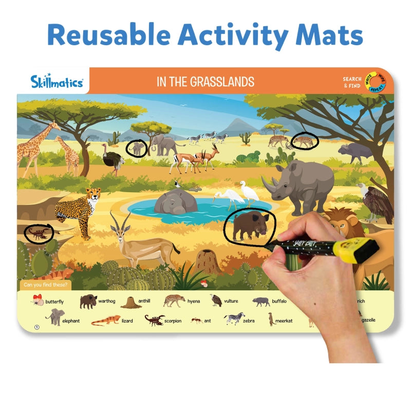Search & Find Animals | Reusable Activity Mats (ages 3-6)