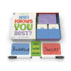 Who Knows You Best? family card game with cards, markers, and storage box for ages 8+